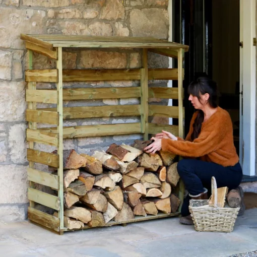 Log Store For Logs And Firewood