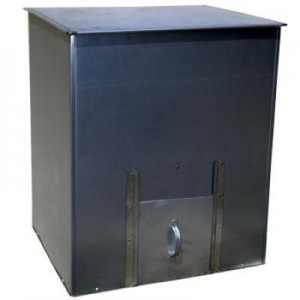 Galvanised coal bunker