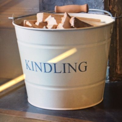 Cream kindling bucket